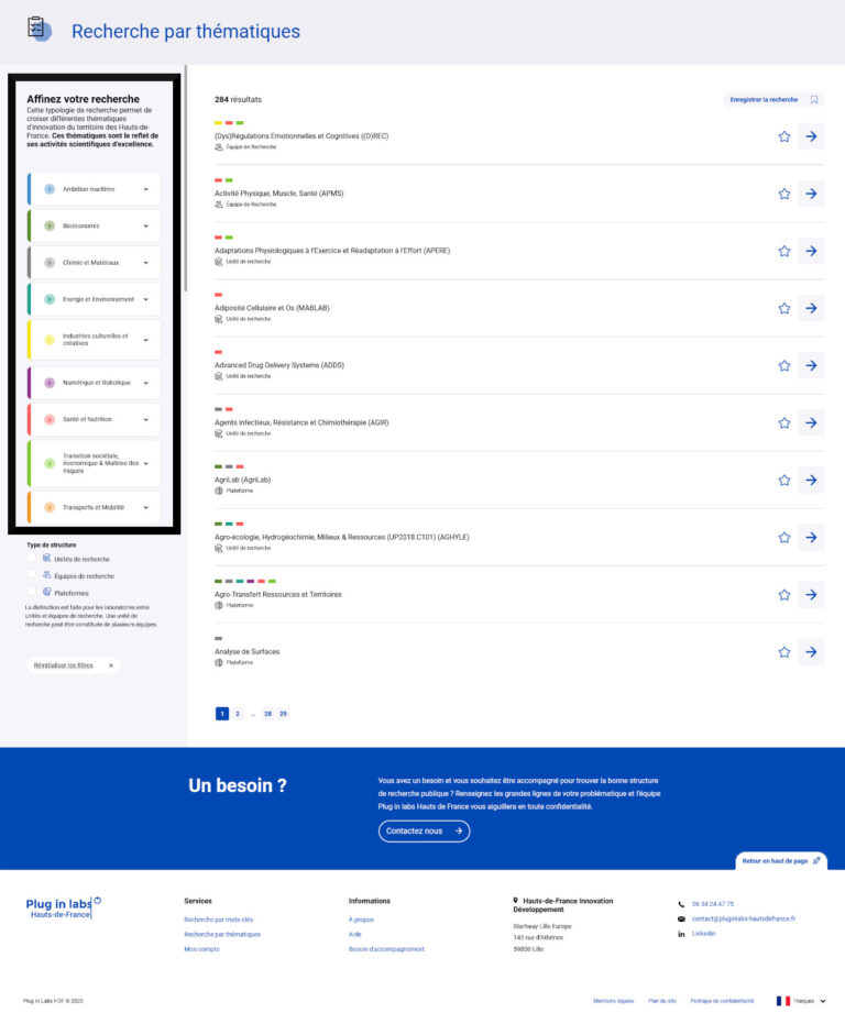 Screenshot Recherche par thématiques